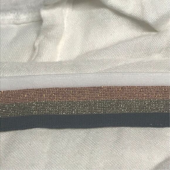 Vintage Havana Sparkle Stripes Tie Front Crop Top N0302 - Picture 7 of 12